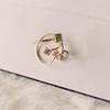 Fashion Women Multicolor Rhinestone Engagement Finger Open Ring Jewelry Gift