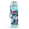 1PC Skateboard Puppy Cartoon Kid Pattern 750ml Color Plastic Sports Water Bottle Leakproof Flip Straw Lid Suitable for Sports Office Home Use