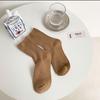2 пары новых японских носков, однотонные женские повседневные хлопковые носки, осенние простые женские носки средней длины