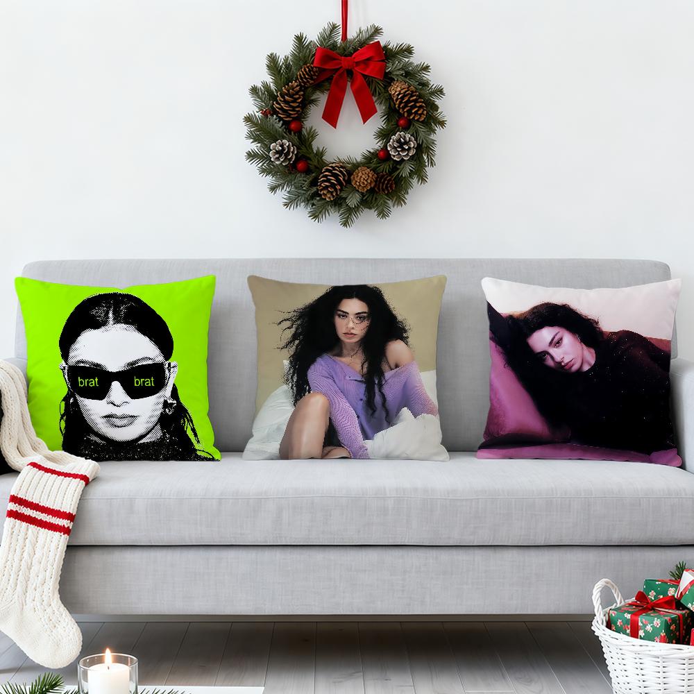 Крутая зеленая art Singer CCharli xcx brat Удобная мягкая Наволочка hogar Диван Гостиная Домашний прикроватный Декор наволочки Подарок