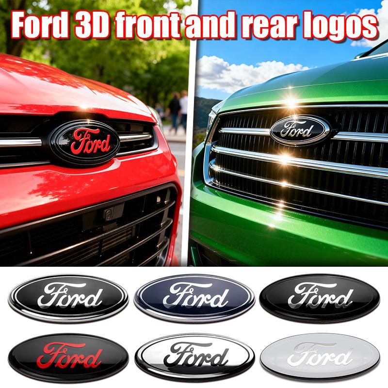 For Ford Focus Fiesta Mustang Ranger Mondeo Car Badge Front Grille Rear Trunk Hood Lid Logo Decor Cover Emblem Auto Accessories XB3