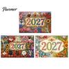 Поделка своими руками для взрослых 2027 Картина по номерам Алмазная мозаика Шаблон Настенный календарь, Стразы Камни 12 Декоративный подвесной календарь Ежемесячный планировщик, Янв. 2026-Дек.