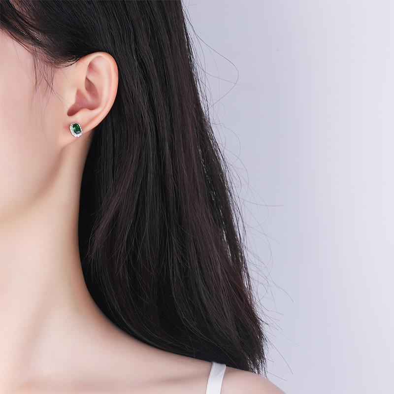 Изысканные красочные серебряные серьги с цирконом S925 для женской моды, круглые зеленые, желтые серьги с цирконом, ювелирные изделия, подарок на годовщину, ювелирные изделия из стерлингового серебра