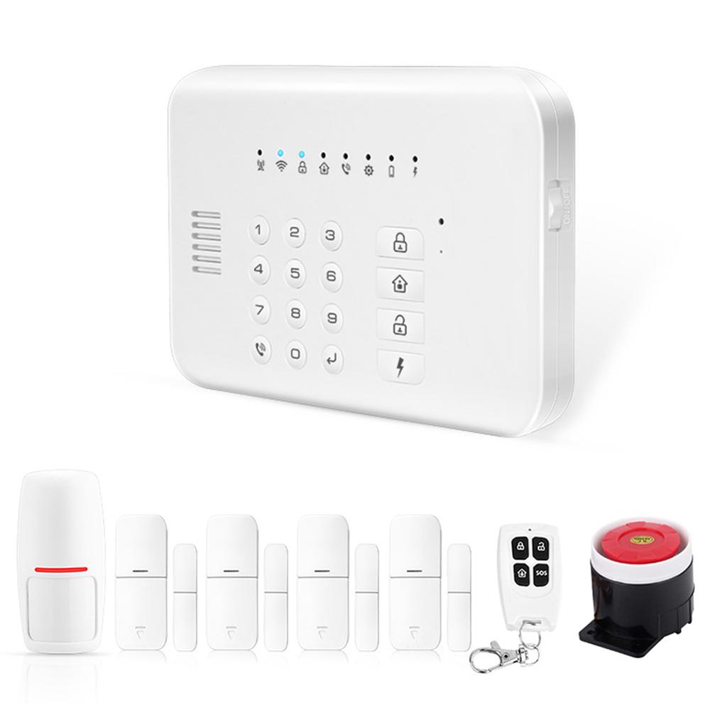 Комплект системы охранной сигнализации с автоматическим набором номера GSM + Wi-Fi, домашняя охранная беспроводная система сигнализации, GSM, домашняя безопасность