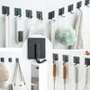 Pack of 8 Convenient Stick on Holder Practical Strong Adhesive Hanger Simple Wall Hook without Drilling for Bathroom