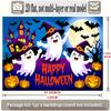 Halloween Backdrop Witch Pumpkin Witches Ghosts Pumpkins Party Wall Decor