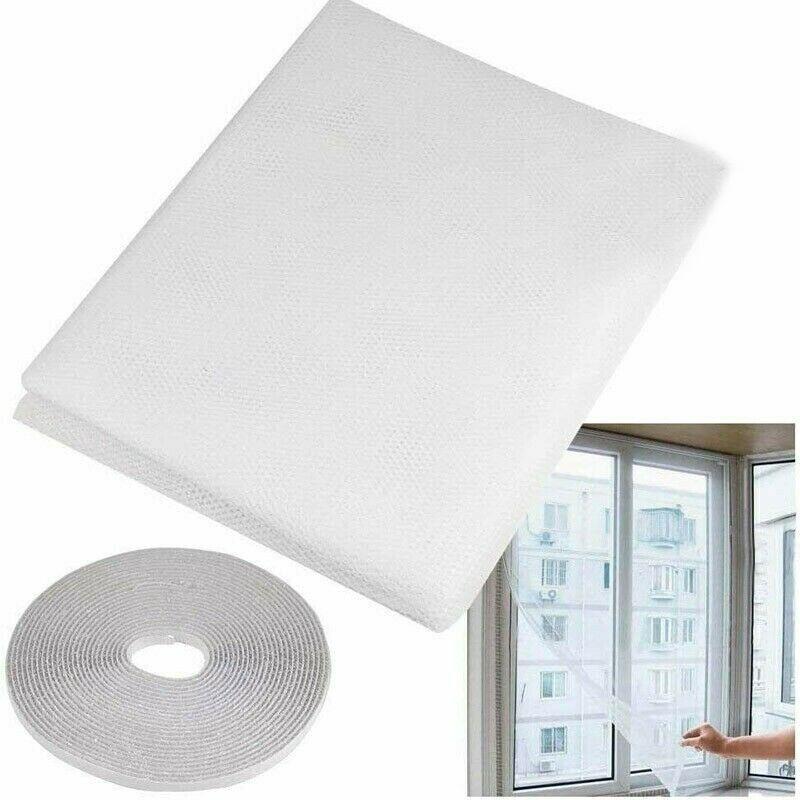 Премиальная сетчатая штора для окна/двери с самоклеящейся сеткой-защитой от комаров и насекомых