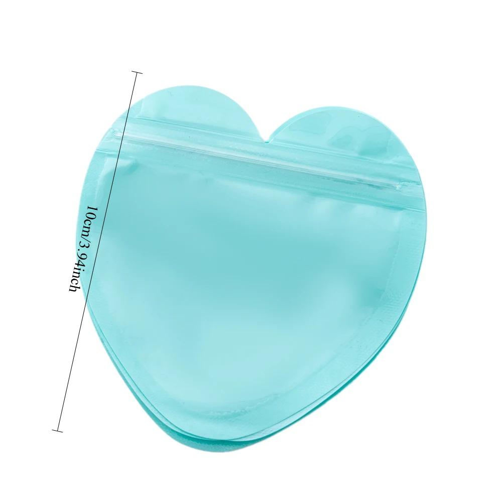 20pcs Heart Candy Plastic Bag For Wedding Birthday Party DIY Display Necklace Bracelet Gifts Packaging Pouch Small Businesses