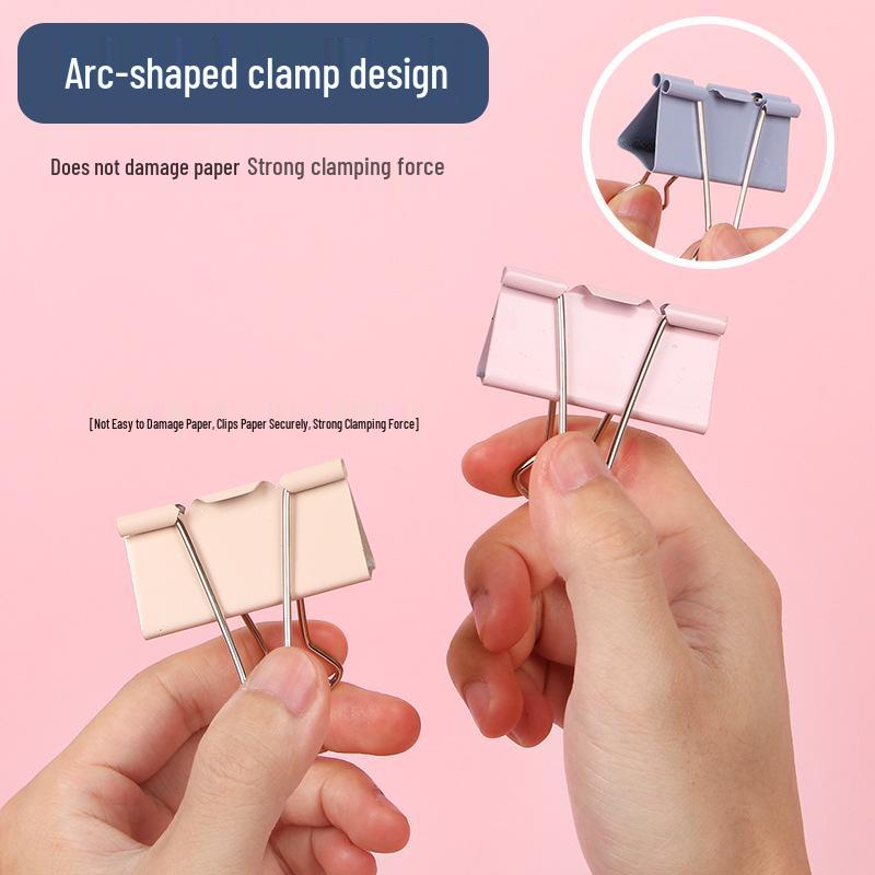 Morandi Color Phoenix Tail Metal Paper Clips - Long Tail, High-Value, Colorful Office Stationery Clips