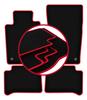 Велюровые коврики с красной окантовкой для: Mercedes E W211 седан, универсал (2002-2009 гг.)