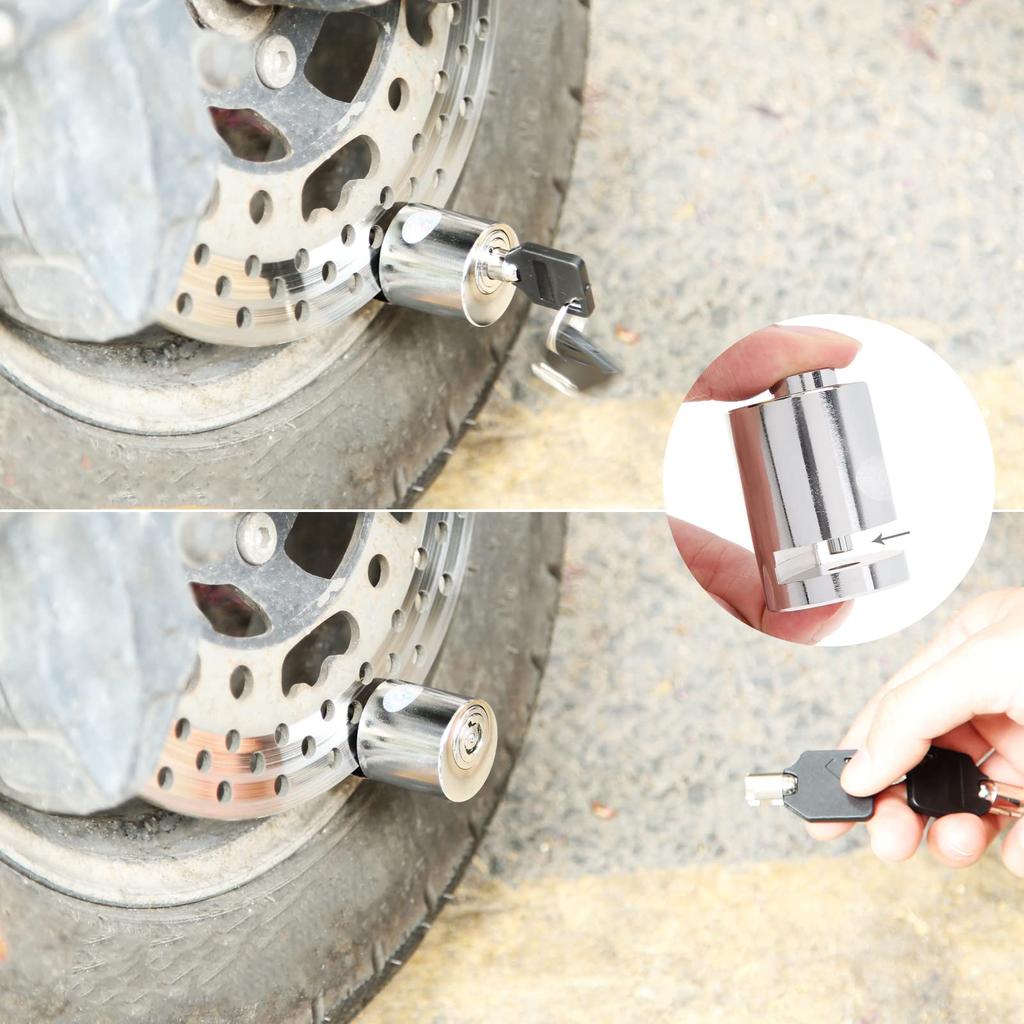 Bicycle Safety Anti-Theft Lock, Motorcycle Road Bicycle Electric Bicycle Wheel Lock with Double Keys Anti-Theft Waterproof Wheel Lock