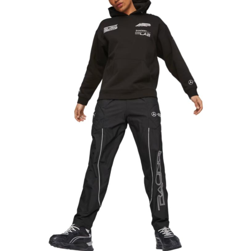 Puma Garage Crew Толстовка с капюшоном и принтом букв Мужские толстовки Черные 621137-01