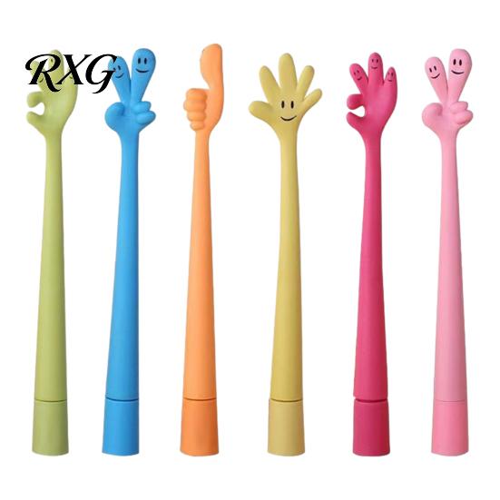 School Ballpoint Pen Cartoon Expression Finger Pen, 0.5MM Fine Point Flexible Ball Office Stationery Smooth Writing for Students Ink Pens