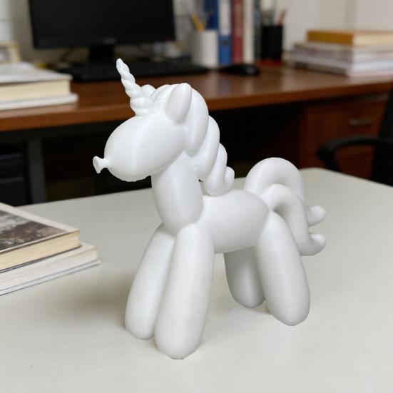 3D Printed Alpaca Figurine Horned Horse Statue Animal Sculpture Home Office Bedroom Desktop