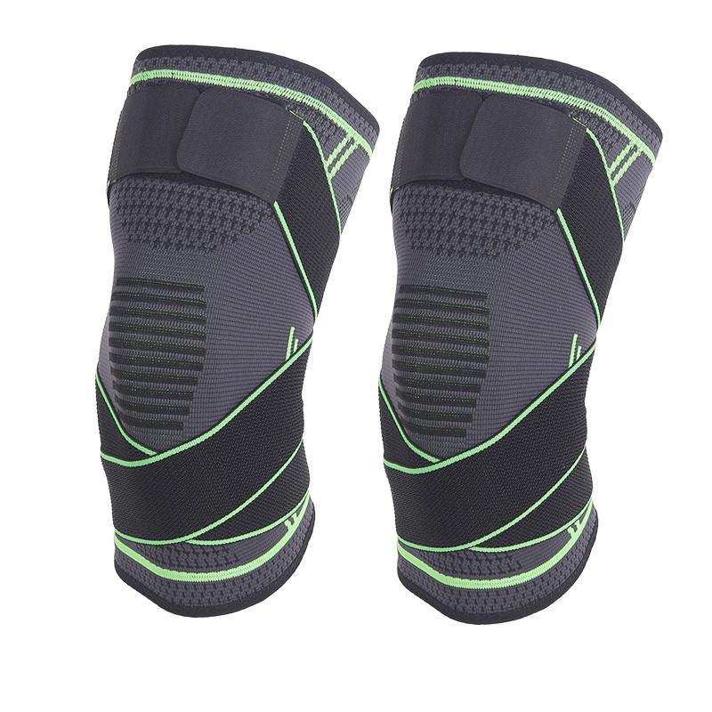 Спортивные бандажные наколенники для езды на велосипеде, баскетбола, фитнеса, бега, дышащие, нескользящие, нейлоновые, трикотажные, давящие наколенники для мужчин и женщин
