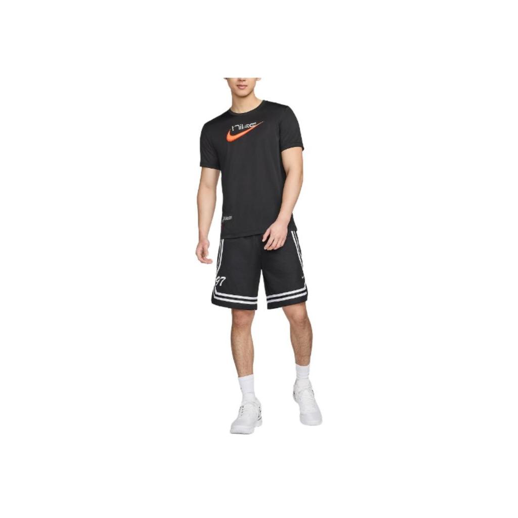 Nike Повседневная футболка с круглым вырезом и графическим принтом, короткий рукав, мужская, черная FV8413-010