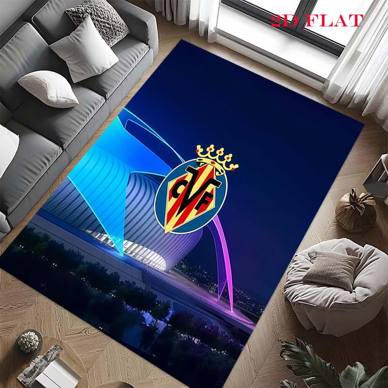 Villarreal CF Carpet Rug for Living Room Bedroom Home Sofa Decoration,Kids play Nonslip Floor Mat