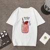 Cartoon Peach Juice T-Shirt Women Aesthetic Grunge T Shirt Women Harajuku Cute Kawaii Pink Summer Casual Tshirt Funny Tops