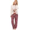 Family Pajama Set For Christmas Soft And Comfortable Fabric Cartoon Pattern Suitable For Spring And Autumn