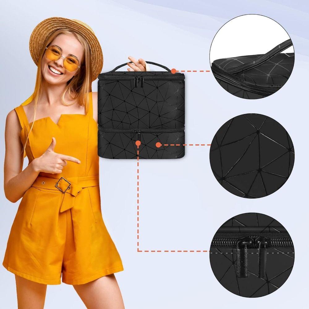 Органайзер для лака для ногтей из искусственной кожи вмещает 30 бутылок, сумка для хранения маникюрных инструментов