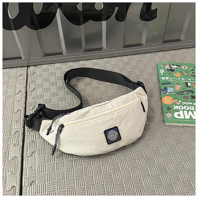 Casual Messenger Bag Fashionable Solid Color Nylon Messenger Fanny Pack Large Capacity Men's and Women's Shoulder Bag Daily Breast Bag Women's