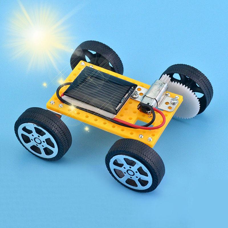 Мини DIY Автомобиль на солнечной батарее Игрушка для детей Образовательная STEM-игрушка Креативное Энергетическое Собранное Транспортное средство Научная Модель для Подарка на День Рождения