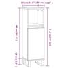 VidaXL Bathroom Cabinet White 30x30x100 Cm Engineered Wood 831564