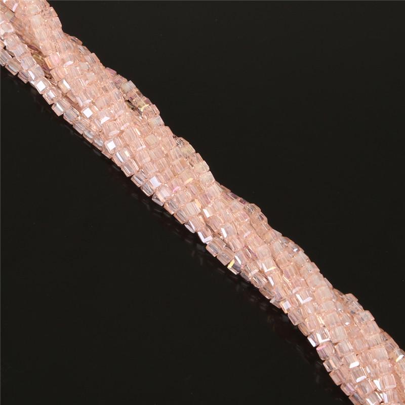 Квадратной формы австрийские хрустальные бусины кубические стеклянные свободные разделительные бусины для изготовления ювелирных изделий DIY аксессуар