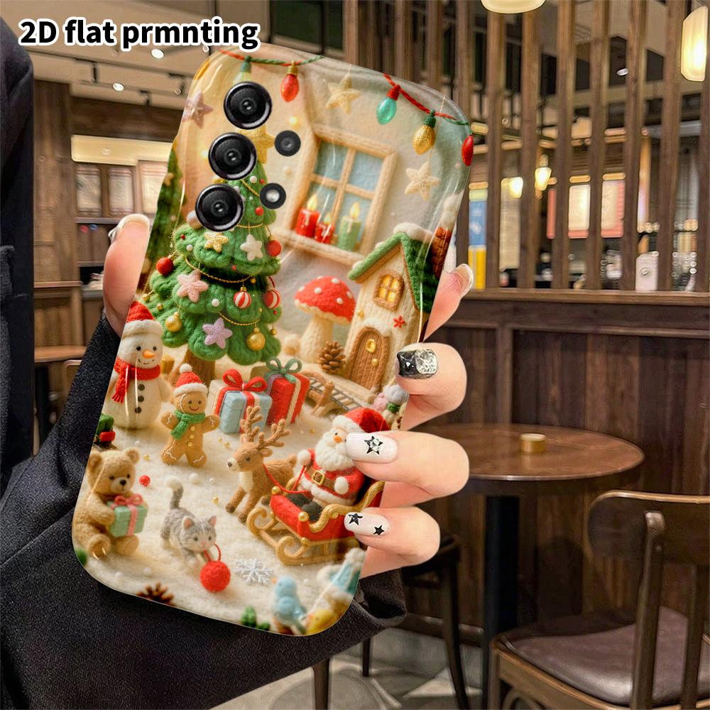 Phone Case: 2D flat, suitable for Samsung Galaxy A34 A35 M05 M06 S20 S22 S21 FE Plus 5G protective case, mini amusement park, perfect Christmas and Ha
