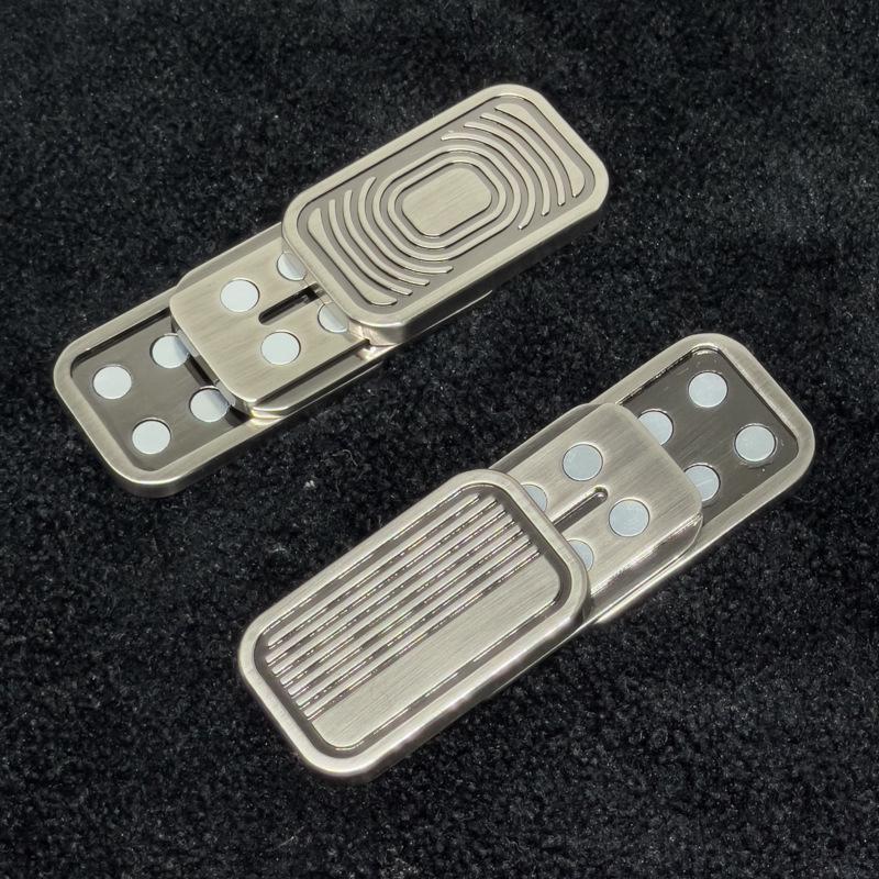 Douyin Cross-Border EDC Металлические игрушки-фиджет: Всплывающие монеты, толкающие карты и слайдер для слепых коробок