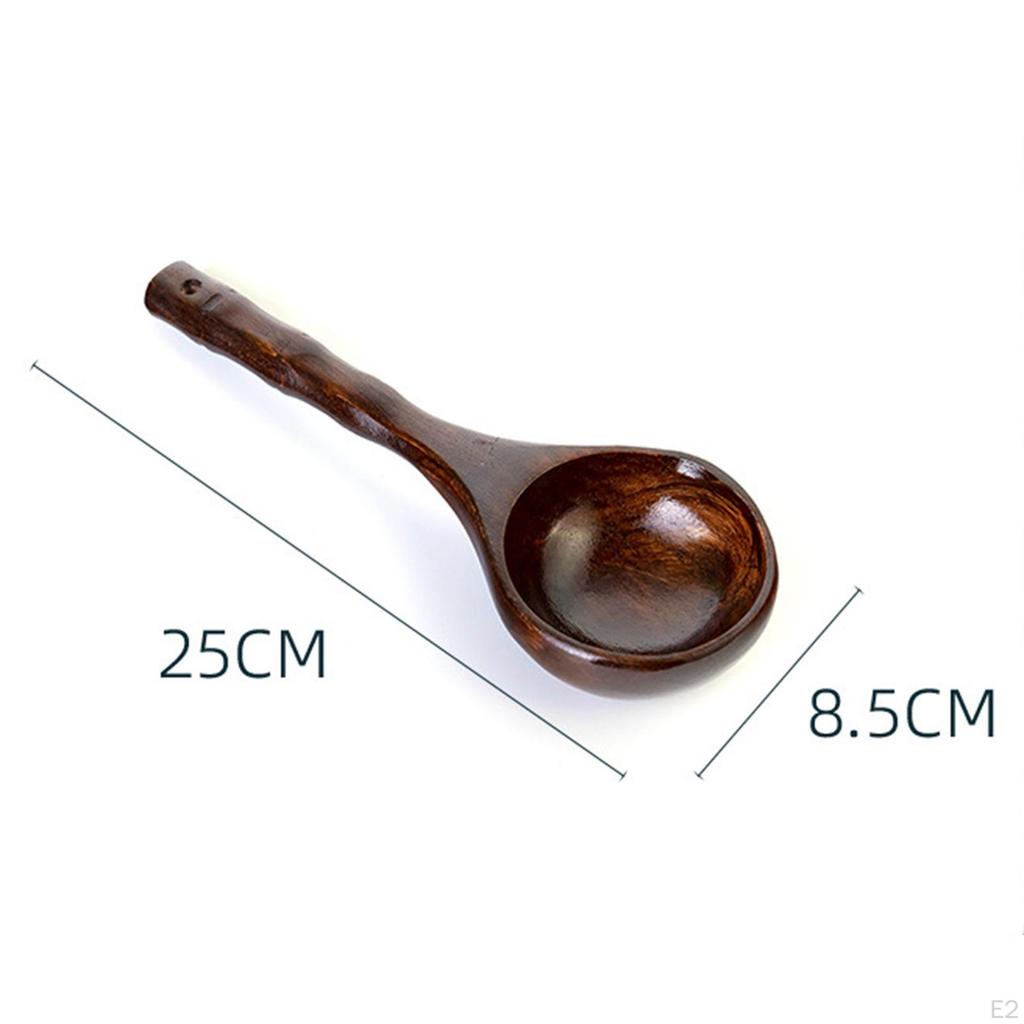 Wooden Water Spoon Multipurpose, Sauna Ladle, Simple, Easy to Use, Comfortable Grip Smooth