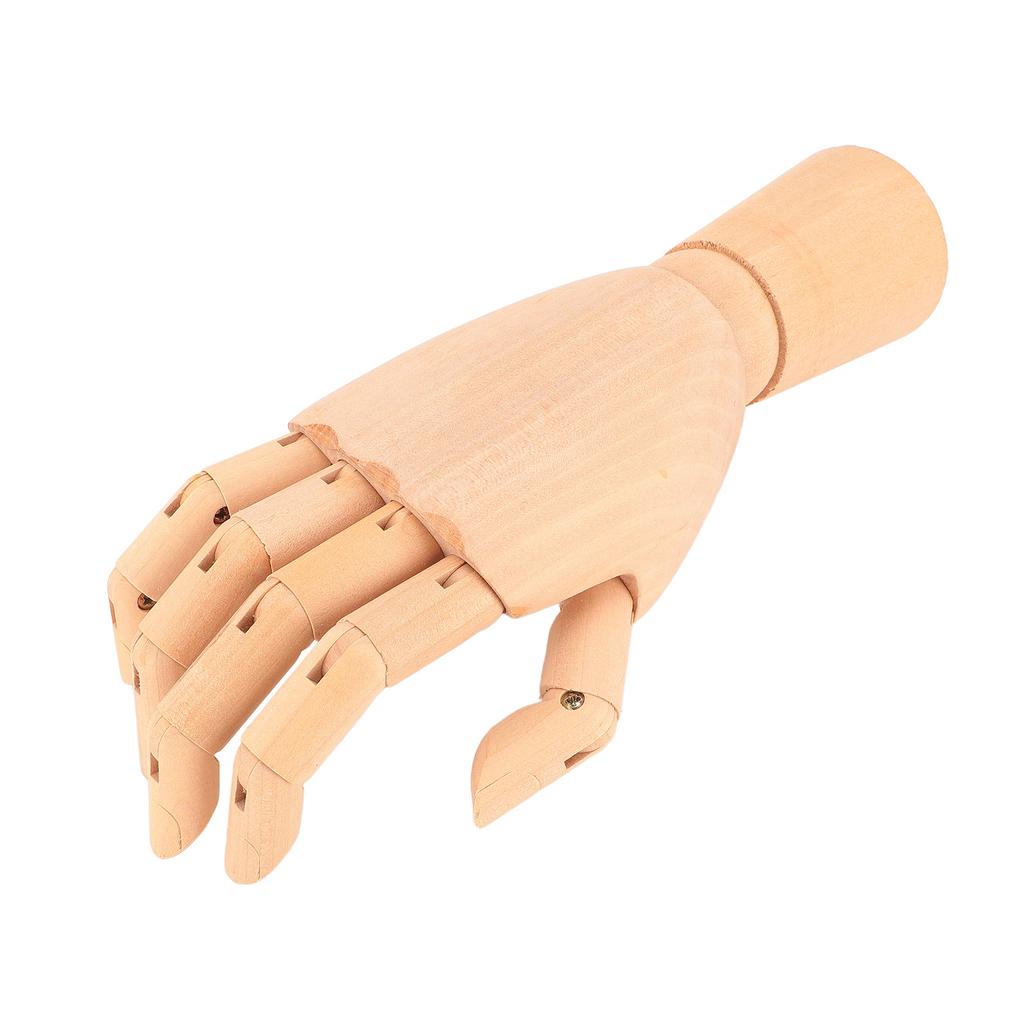 Wooden Hand Model Flexible Movable Fingers Right Hand Mannequin Figure for Display Drawing Study