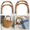Ручка для сумки из изогнутого бамбука, пластиковая ретро-ручка, ручной рычаг, соединительная пряжка, детали и аксессуары для сумок