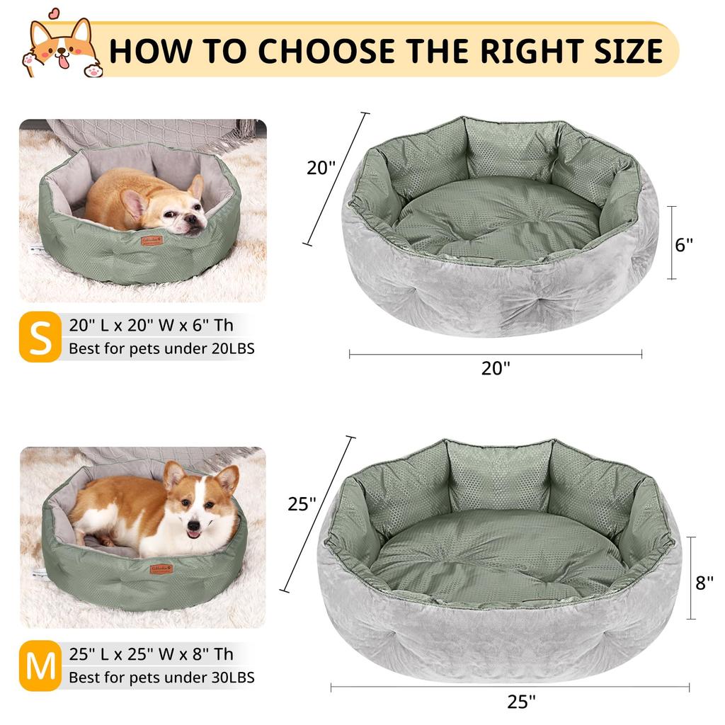 Calibonbon Pet Bed для собак и охлаждения и для средних собак и премиум-товары для животных Кошки, Отопление, Собаки/маленькие кошки, Нескользящий, Моющийся, Зеленый,