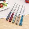 Maho Cutlery Tinted Adult Chopsticks, Charcoal Gray, 5 Pieces, Korean Popular Tableware