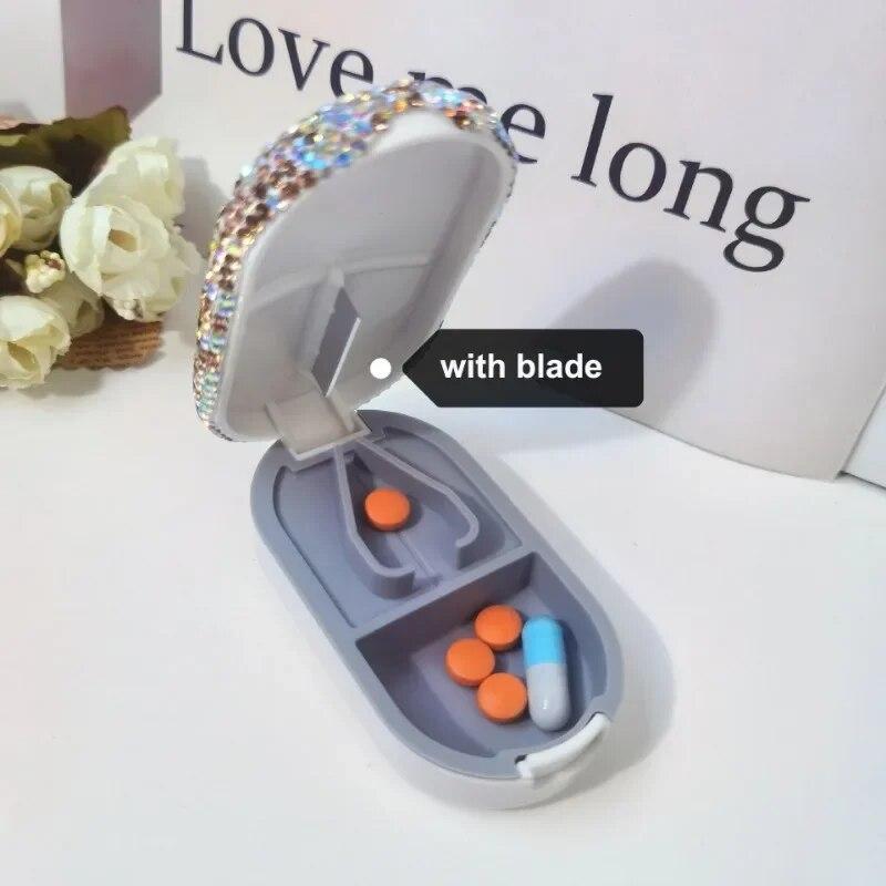 Алмазный резак для таблеток, медицинский резак для таблеток, коробка для хранения таблеток, разделитель таблеток, разделитель, чехол для хранения, чехол для таблеток для ухода за здоровьем