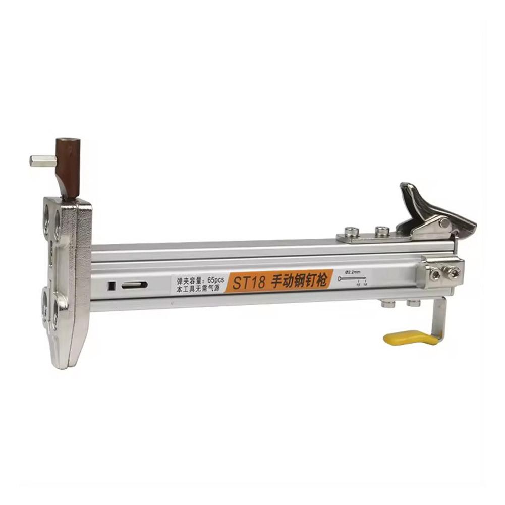Ручной стальной гвоздезабивной пистолет ST18 Полуавтоматический цементный гвоздезабивной пистолет Пистолет-такер Проволочное устройство Машина для забивки пазов Деревообработка Гвоздезабивной пистолет L8D3