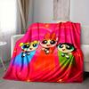 1pc Powerpuff Girls Blanket Lightweight Flannel Throw For Sofa, Bed, Travel, Camping, Livingroom, Office, Couch, Chair, And Bed