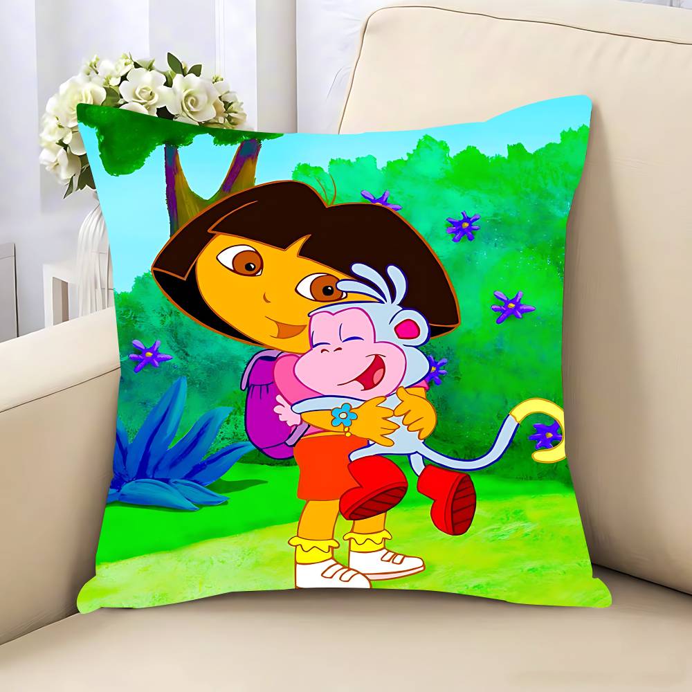 Классическая анимация Дора-путешественница Наволочка Съемная Моющаяся Наволочка – Всесезонный Мягкий Лен