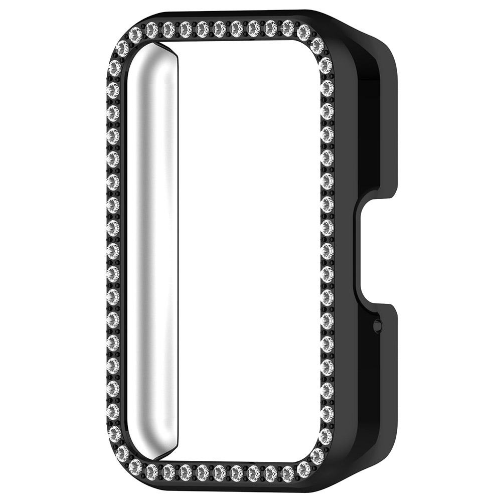 PC Diamond Inlaid Case Watch Half Cover Case Dustproof Smartwatch Protective Shell Anti-Scratch for Samsung Galaxy Fit 3