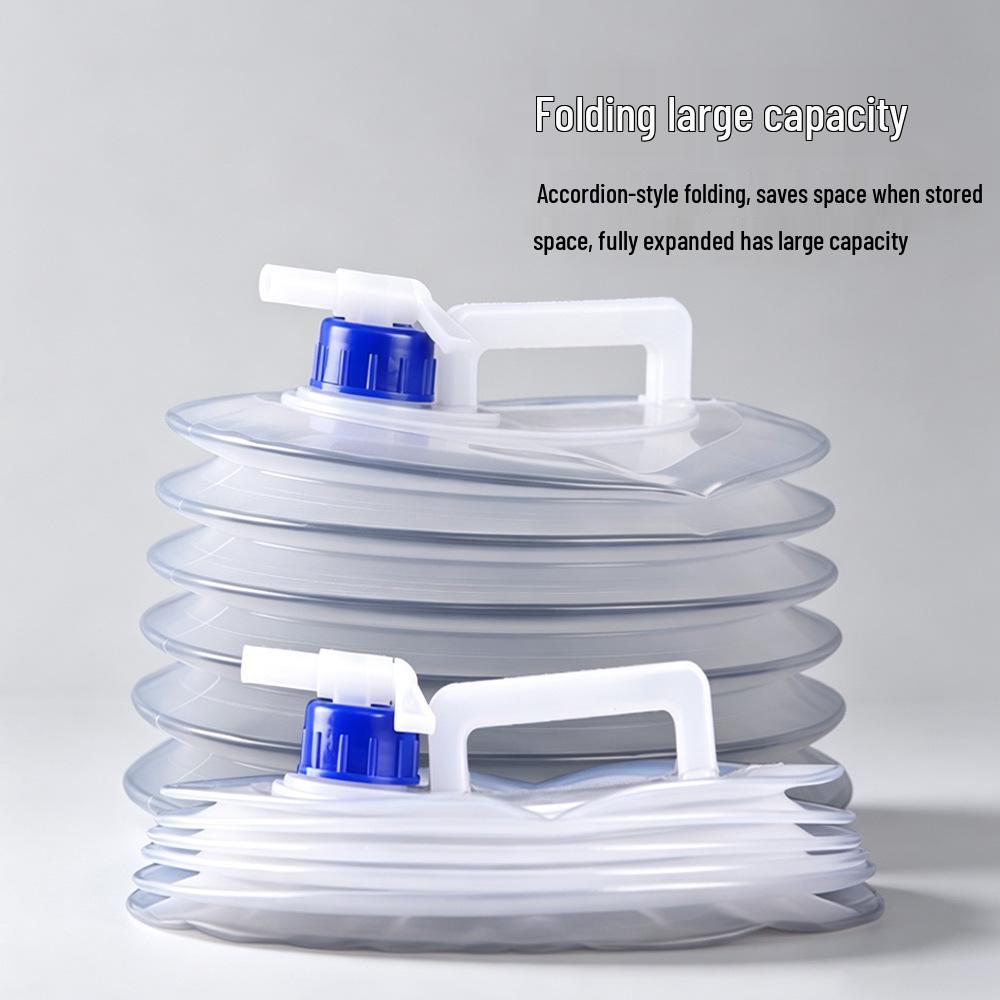15L Portable Folding Water Bucket with Faucet for Camping and Outdoor Use