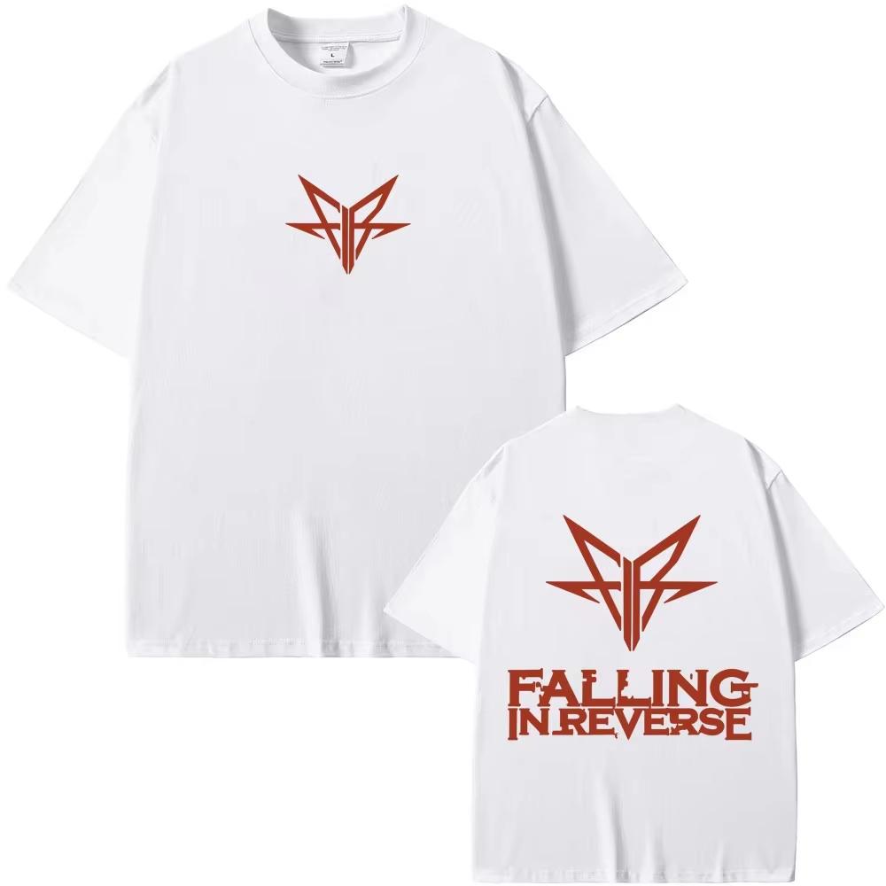 Rock Band Falling in Reverse Двусторонняя печать Футболка Летняя Унисекс Женская Высокое Качество Мягкий Чистый Хлопок Футболка Унисекс Винтажная Футболка