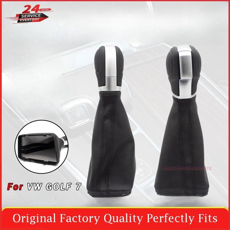 Automatic Gear Shift Knob Stick Lever Shifter With Seat Leather For VW Golf 6 Jetta MK6 EOS Passat B7 CC Sharan 7N From 2010