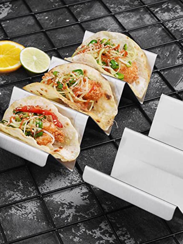 Подставка для тако Подставка для блинов Подносы для тортильи из нержавеющей стали Подставка для тако Подставка для мексиканской еды Кухонные принадлежности