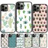 Акварельные Суккуленты Кактусы Ракушка Для iPhone 17 Air 15 16 14 13 12 Pro Max 11 Pro Max Plus Чехол для Телефона