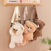 A Cute Teddy Bear Plush Toy Doll Crossbody Bag Single-shoulder Backpack Girl Gift