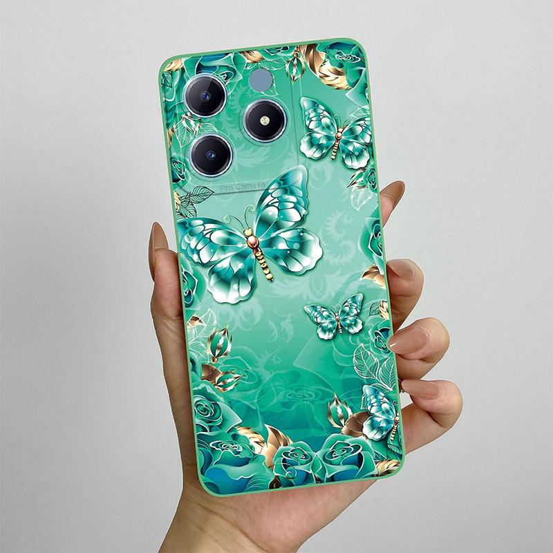 Чехол для телефона Realme C63 C61 Narzo N63 RealmeC61 RMX3939 Силиконовый Мягкий ТПУ Ударопрочный Чехол Расписанный Печатный Защитный Чехол Сумка