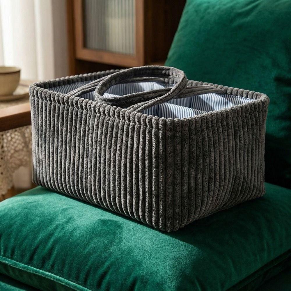 Cloth Baby Diaper Bag Solid Color Mommy Bag Portable Snack Storage Box Desktop