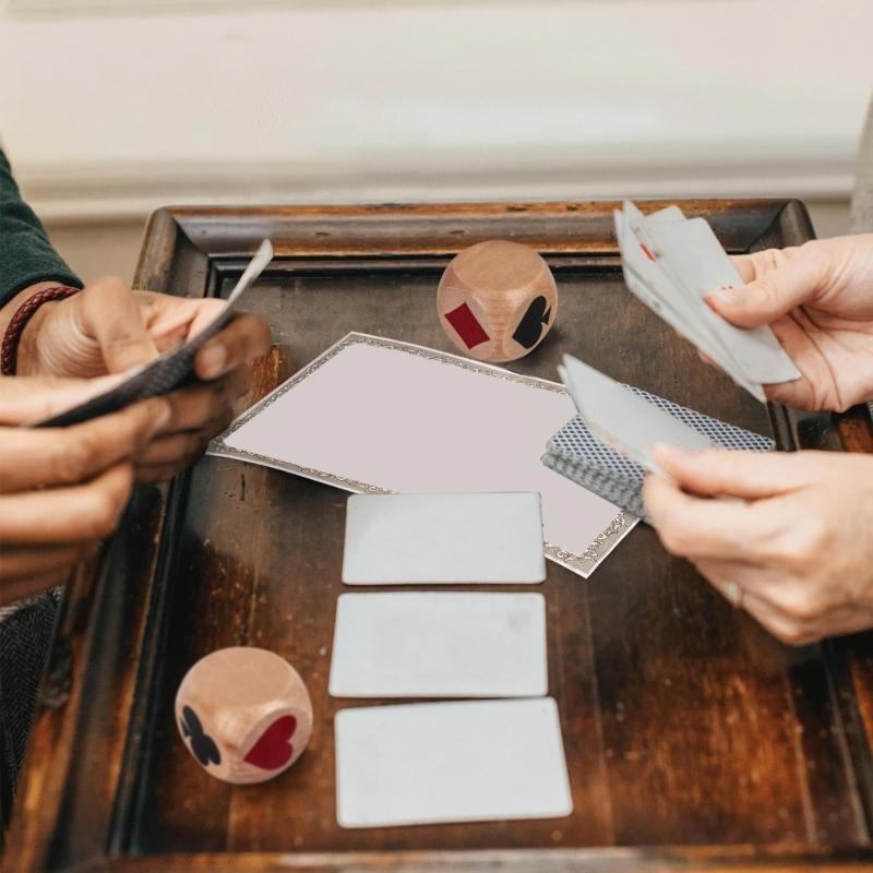 2 шт. Индикатор для игры в Euchre Деревянные козыри Кубики масти Портативный Маркер двойных козырей Кубики для путешествий, кемпинга и вечеринок