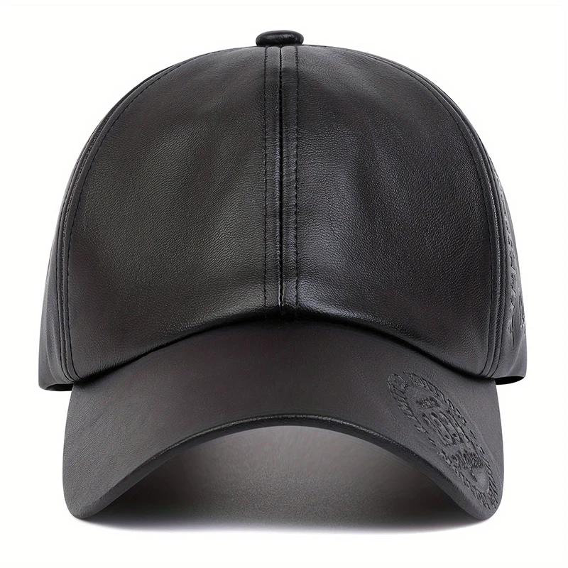 Унисекс Винтажные Кожаные Бейсболки Уличные Регулируемые Весенне-Осенние Повседневные Солнцезащитные Шляпы